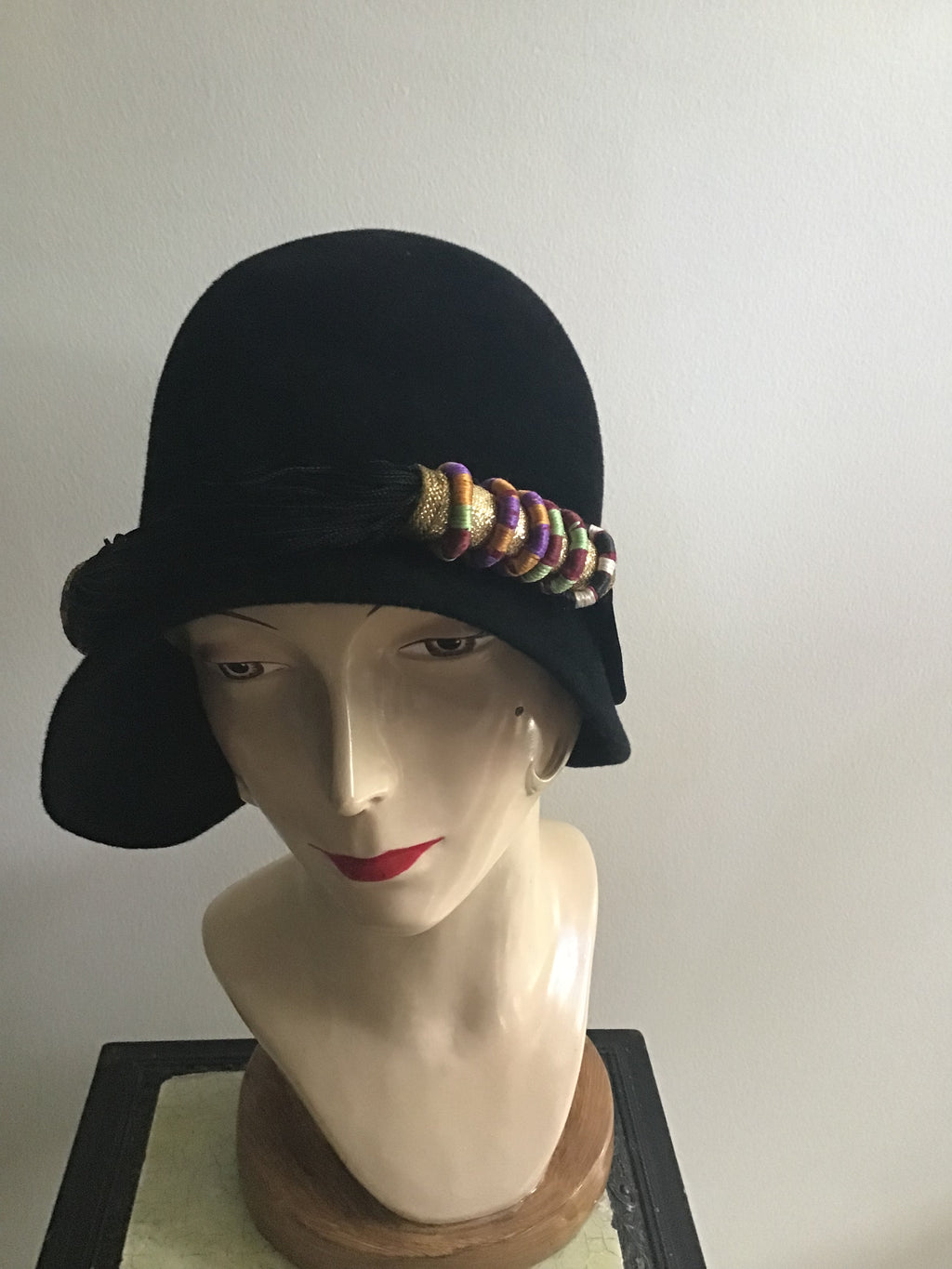 1960s Don Marshall Velvet Cloche Hat
