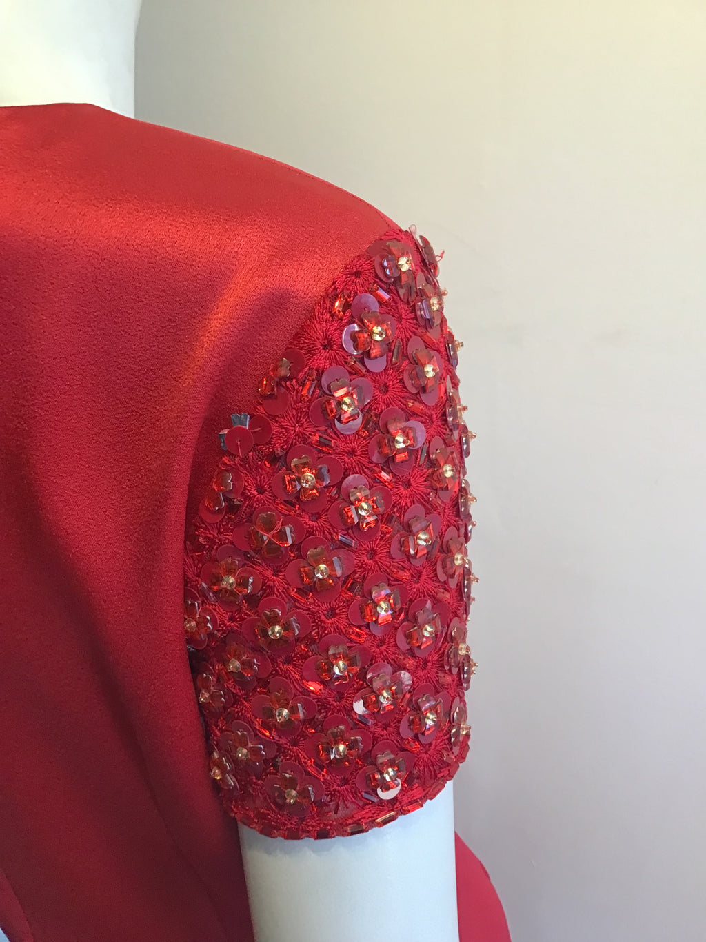 1990’s Escada Red Silk Blend Cocktail Dress Size 8
