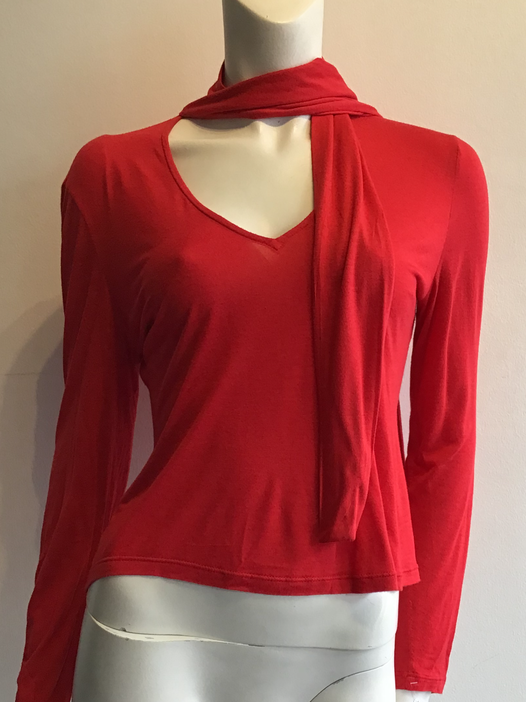 1990’s Versace Red Silk/ Viscose Blouse Size 4