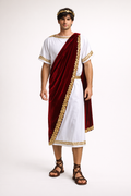 Caesar White & Red Men's Costume Rental
