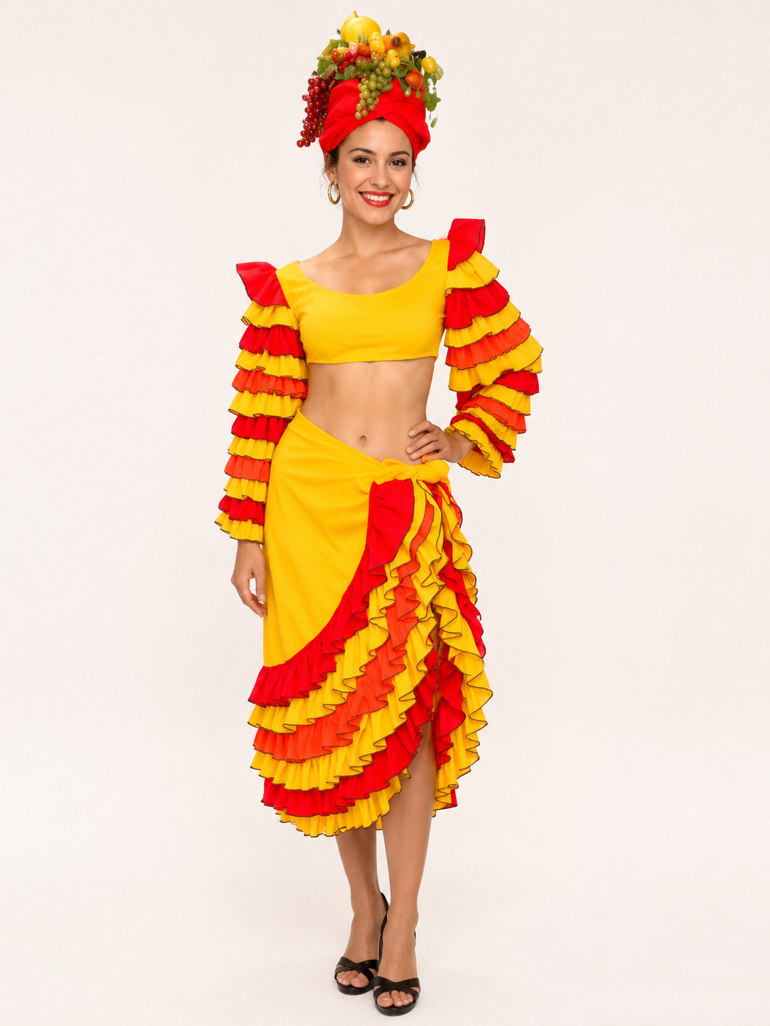Carmen Miranda Yellow Tropical Costume Rental