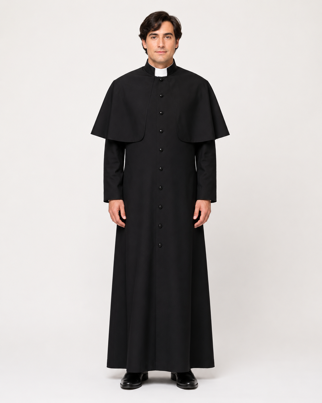 Catholic Priest's Black Robe, Men’s Religious Costume Rental
