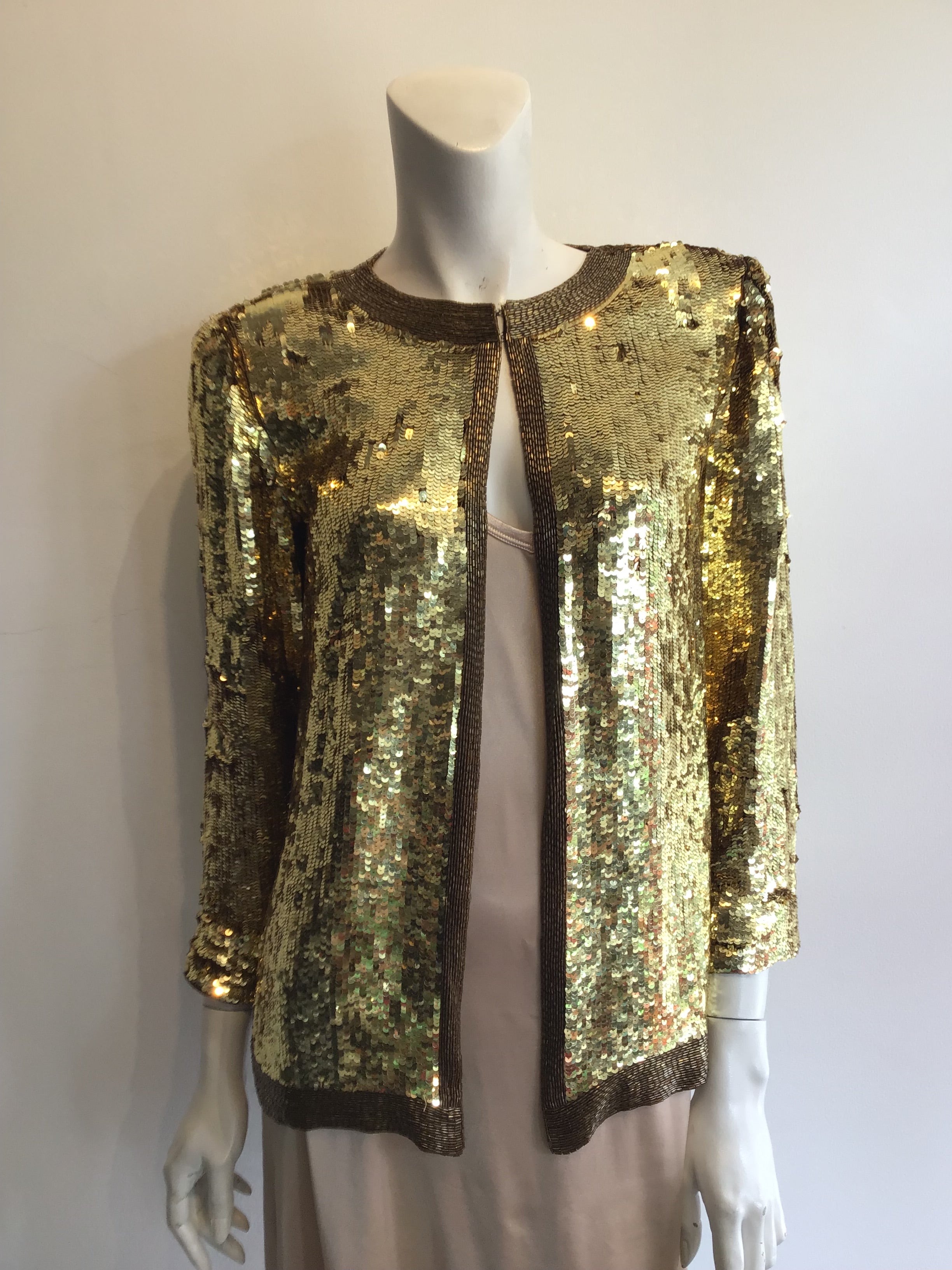 1980’s Gold Sequined  Candlelight by Jamison’s Jacket Size 8