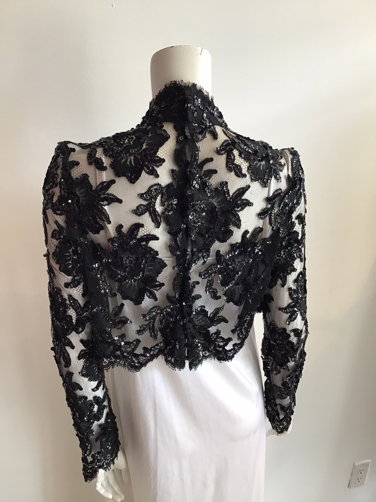 Patrick Kelly Rare  Black sequinned and net blouse