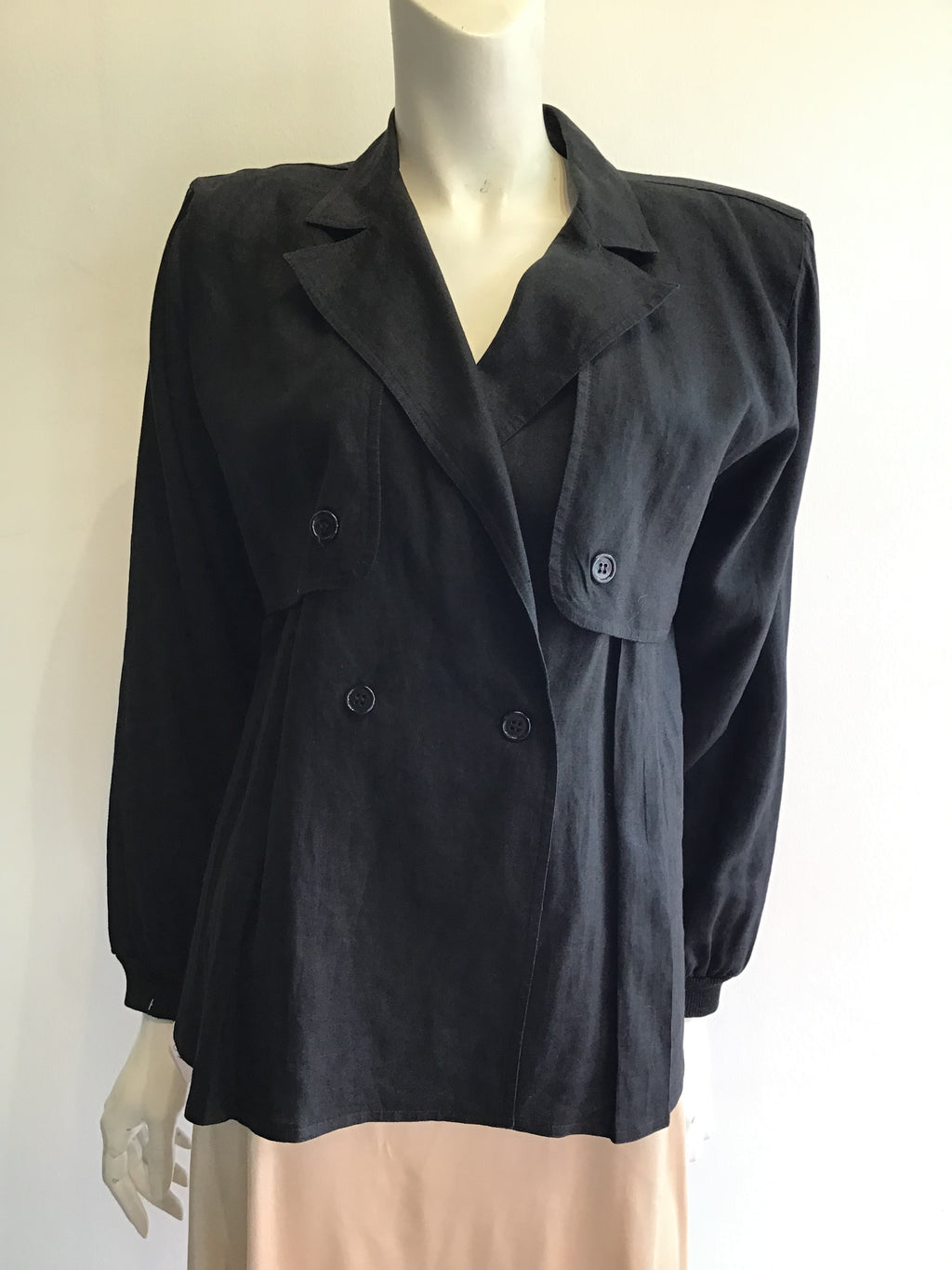1990’s Valentino Cotton Blend Black Jacket Size 8/9