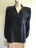 1990’s Valentino Cotton Blend Black Jacket Size 8/9