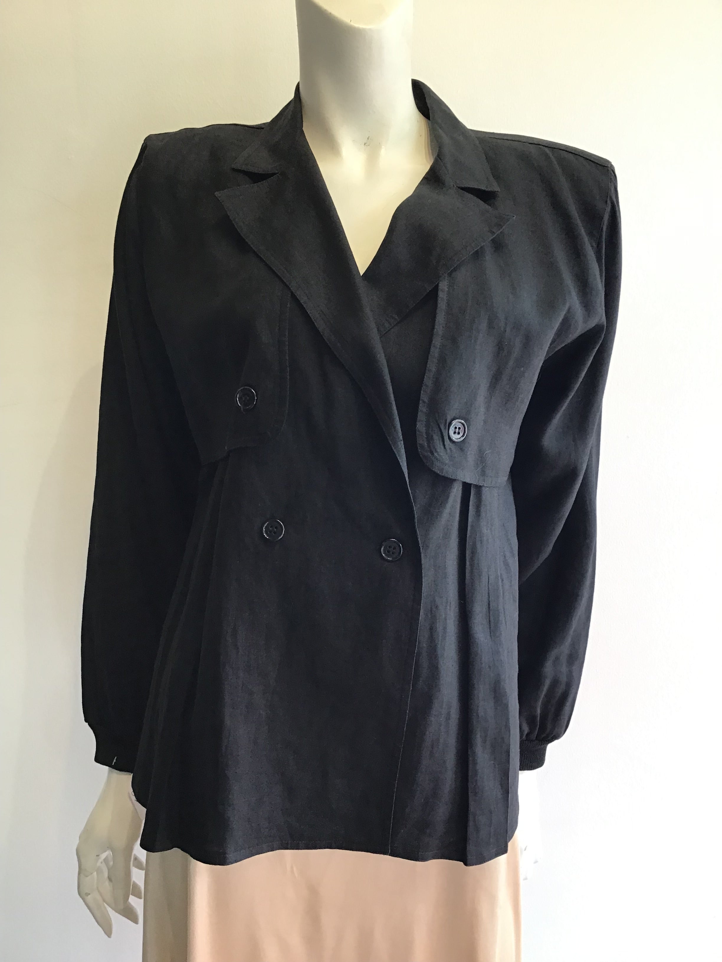 1990’s Valentino Cotton Blend Black Jacket Size 8/9