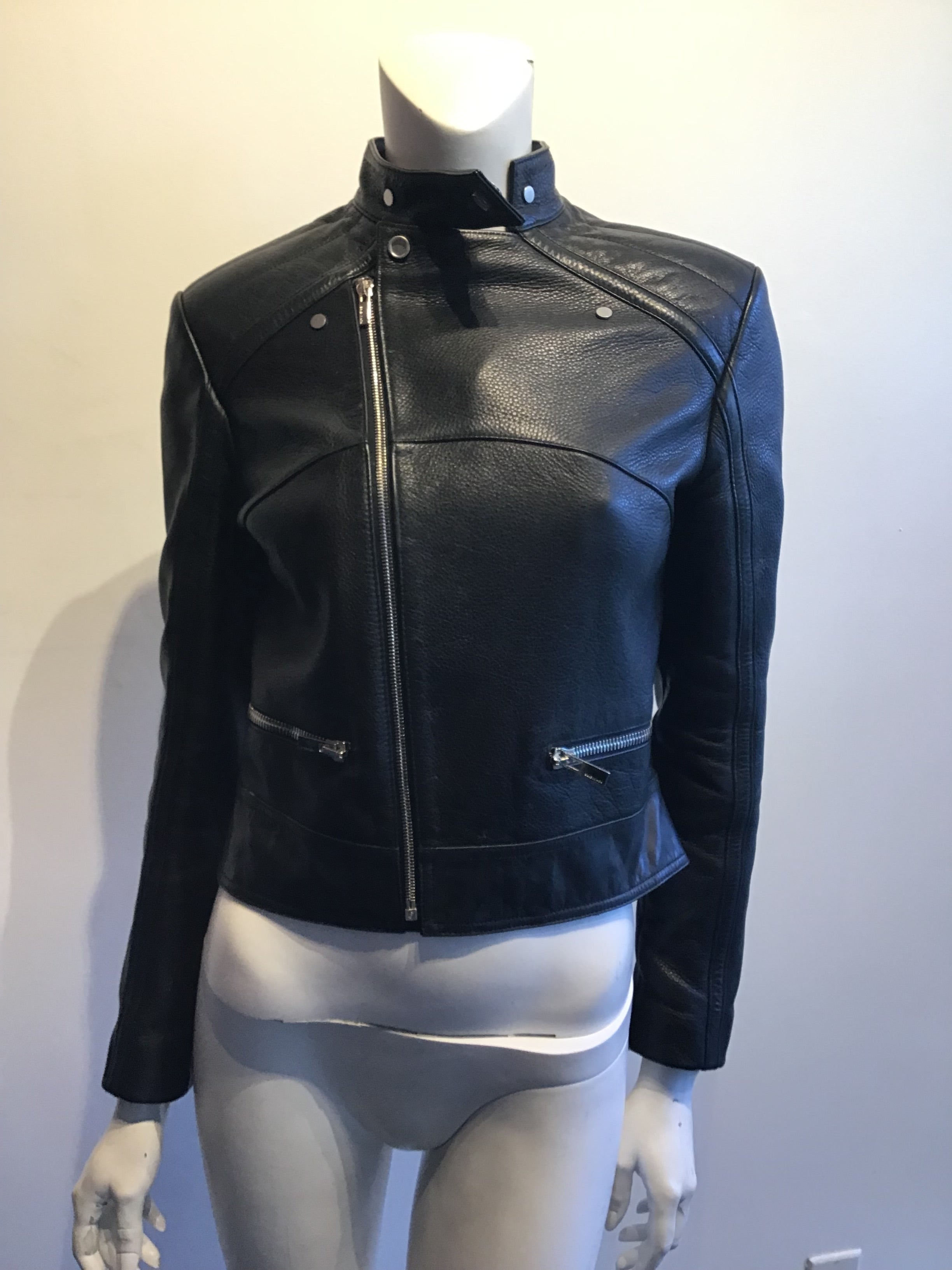 2000's Balenciaga Black Lamb's Leather Biker Jacket Size
