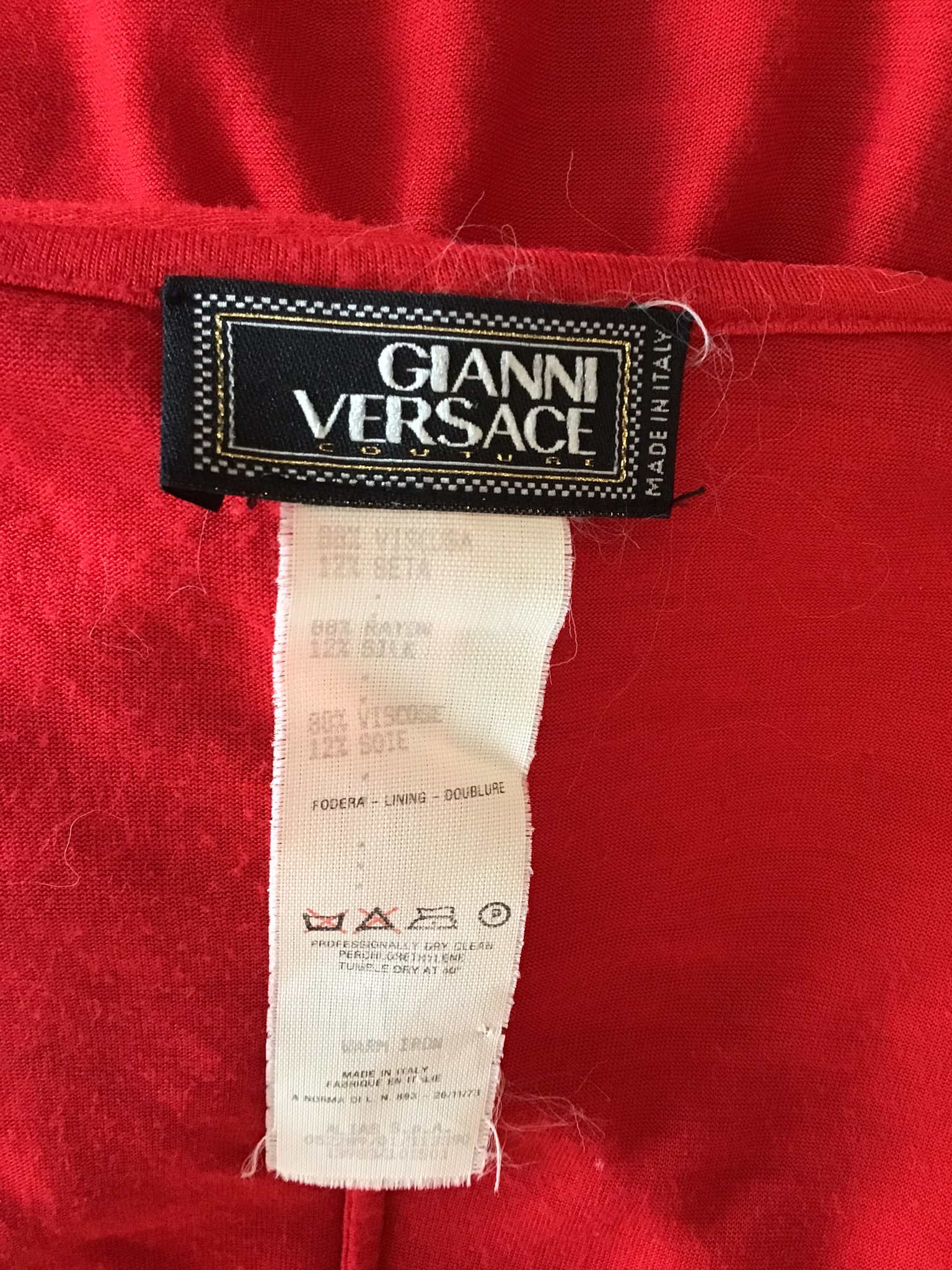 1990’s Versace Red Silk/ Viscose Blouse Size 4