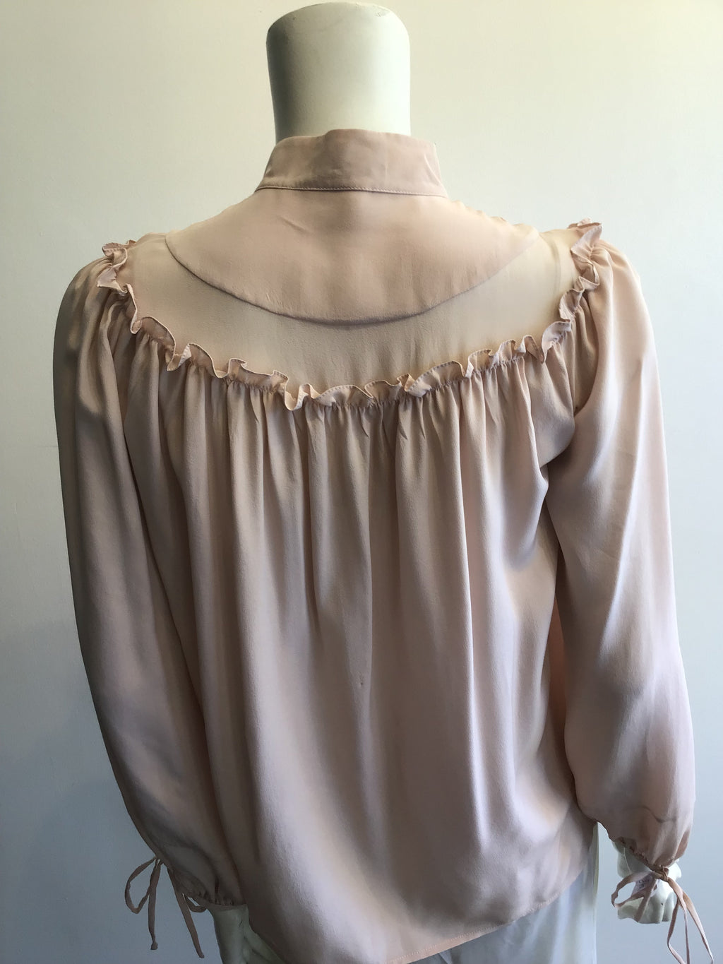 2000 Silk Dusty Rose Peter O’Brien Blouse Size8