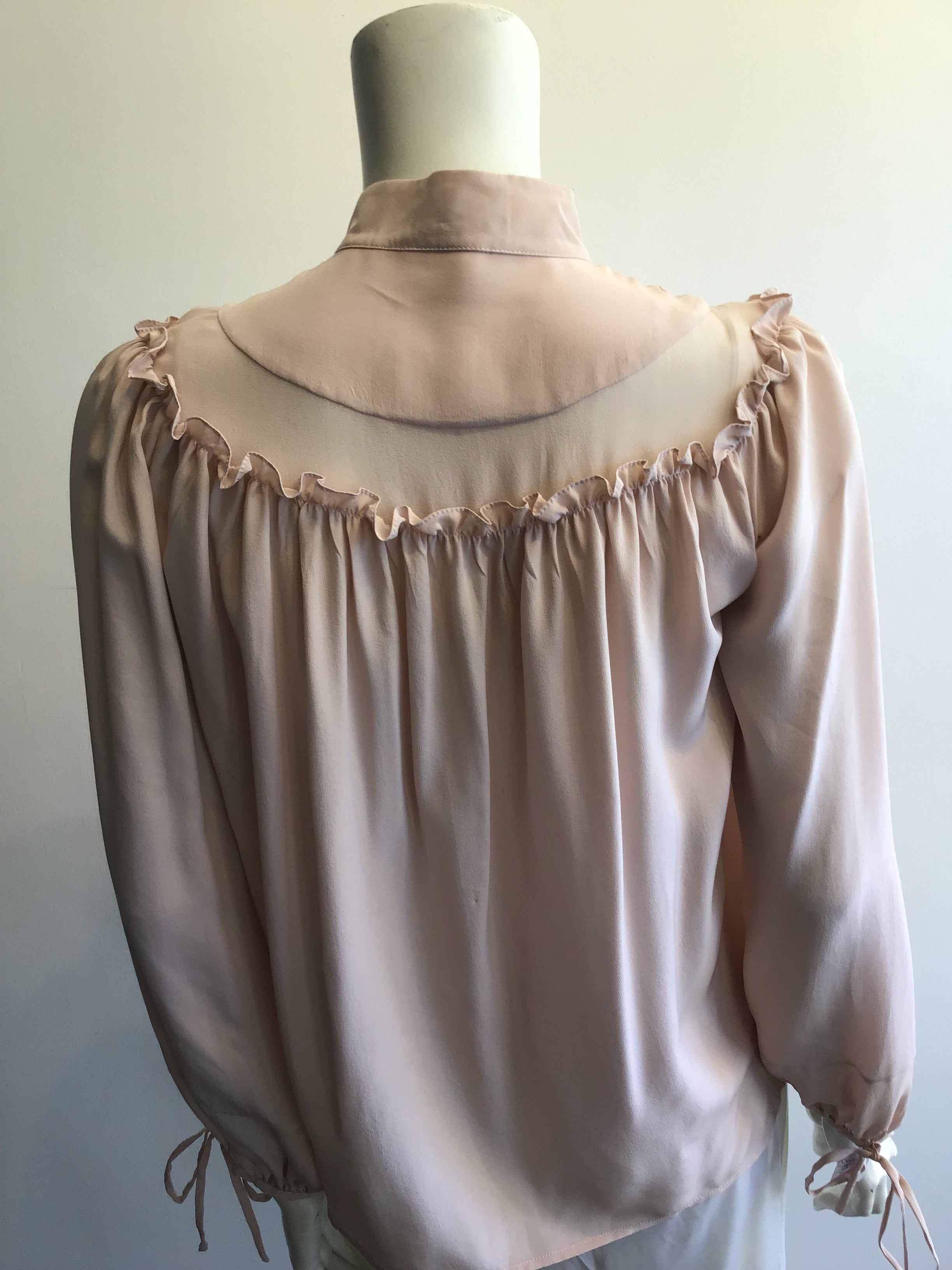 2000 Silk Dusty Rose Peter O’Brien Blouse Size8