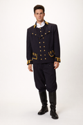 Dark Navy Blue Military Suit, 18th Century Men's Costume Rental