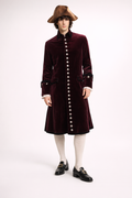 Dark Plum Velvet Colonial Coat, 18th Century Men's Costume Rental