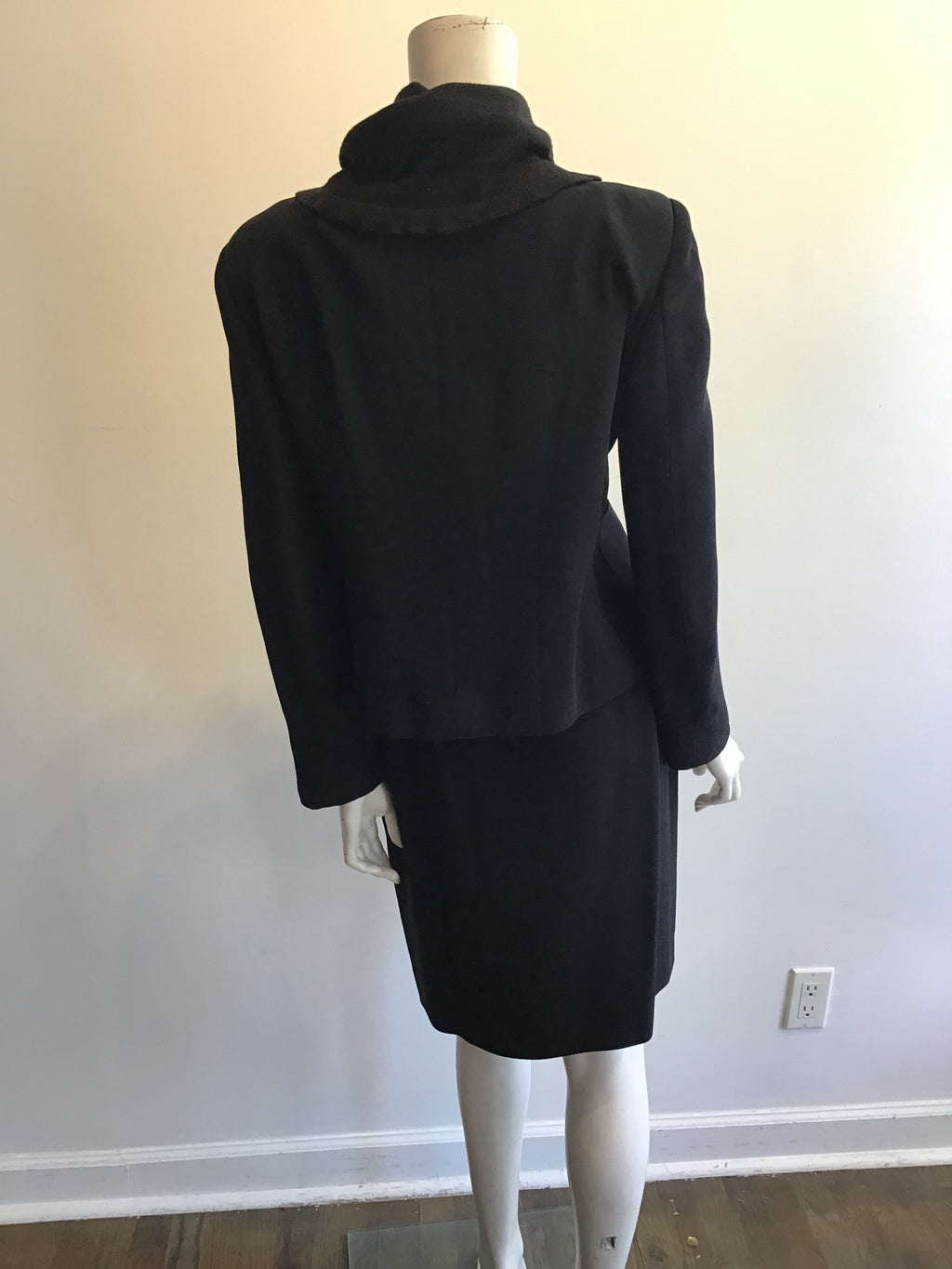 1990’s Moschino Cheap and Chic Black Wool Suit Size 8