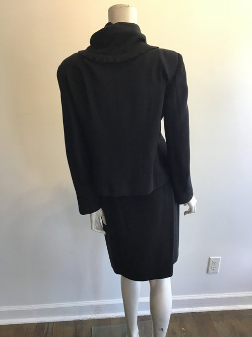 1990’s Moschino Cheap and Chic Black Wool Suit Size 8