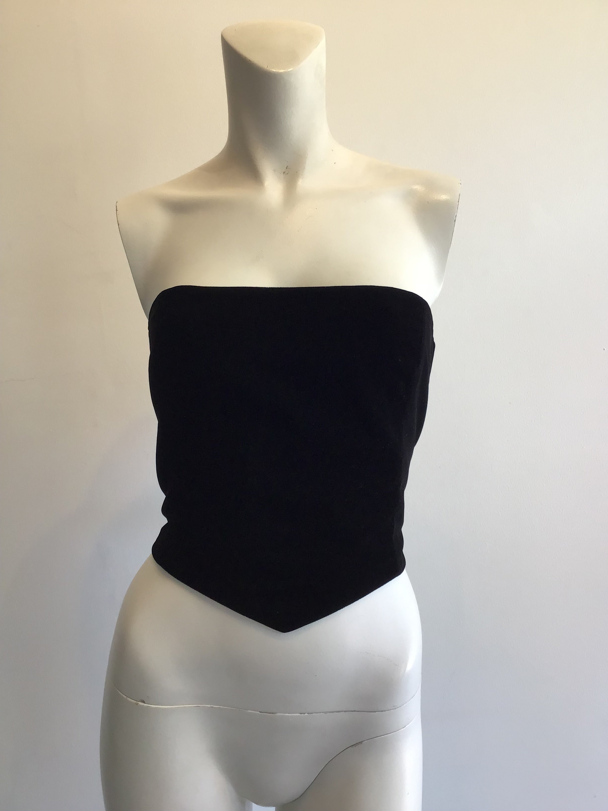 1980’s Krizia Black Silk Velvet Buster and Crop Jacket Size 8