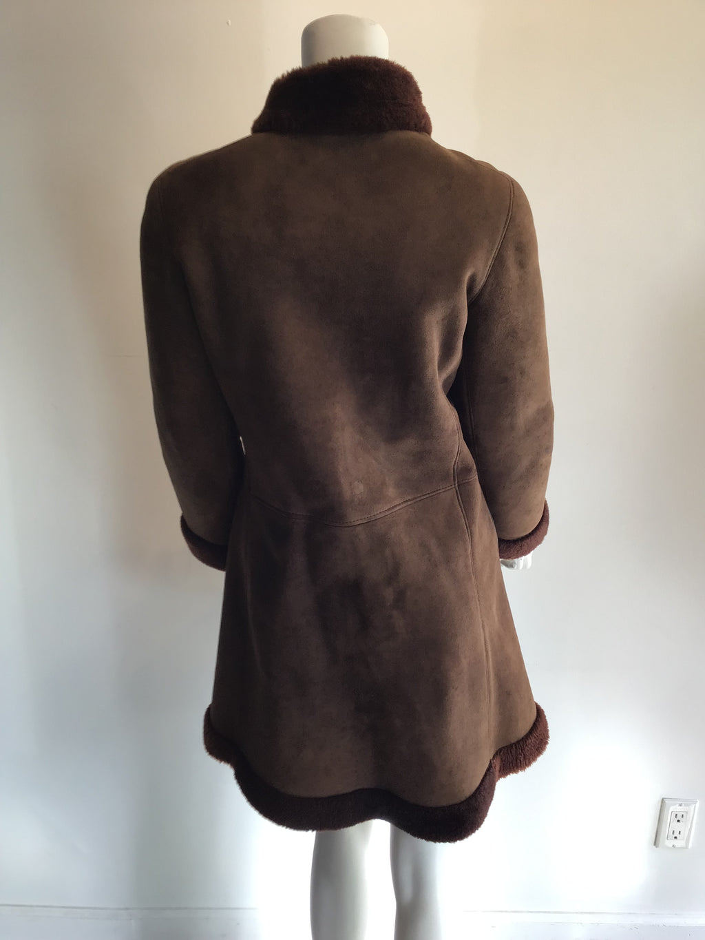 Late 1960s Pierre Cardin Brown Suede Coat Size 6