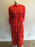1960’s Silk Red  Chinese Robe Size 8