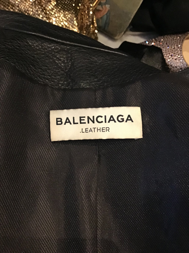 2000’s Balenciaga Black Lamb’s Leather Biker Jacket Size 7.5/8