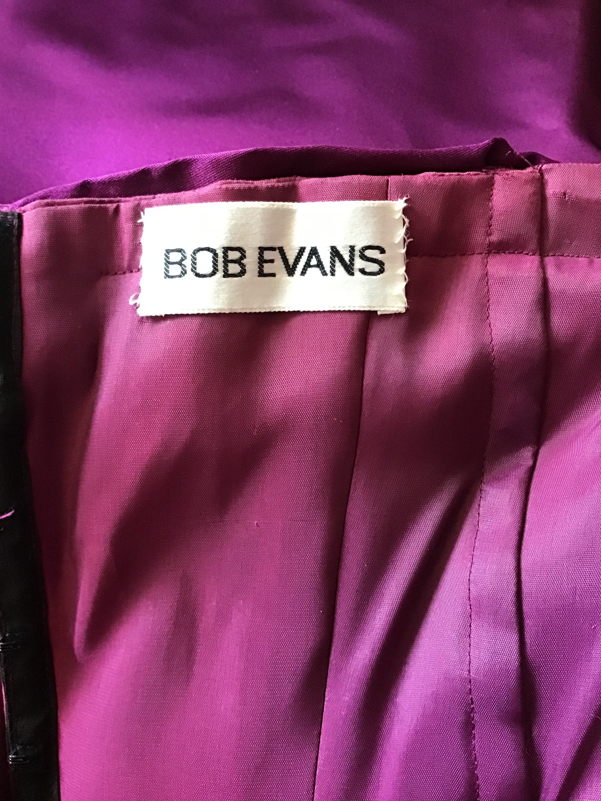 1980’s Plum Silk Satin Evening Gown Size 10