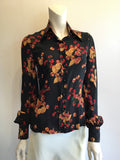 1970’s Valentino Silk Blouse with Chestnuts Size 6