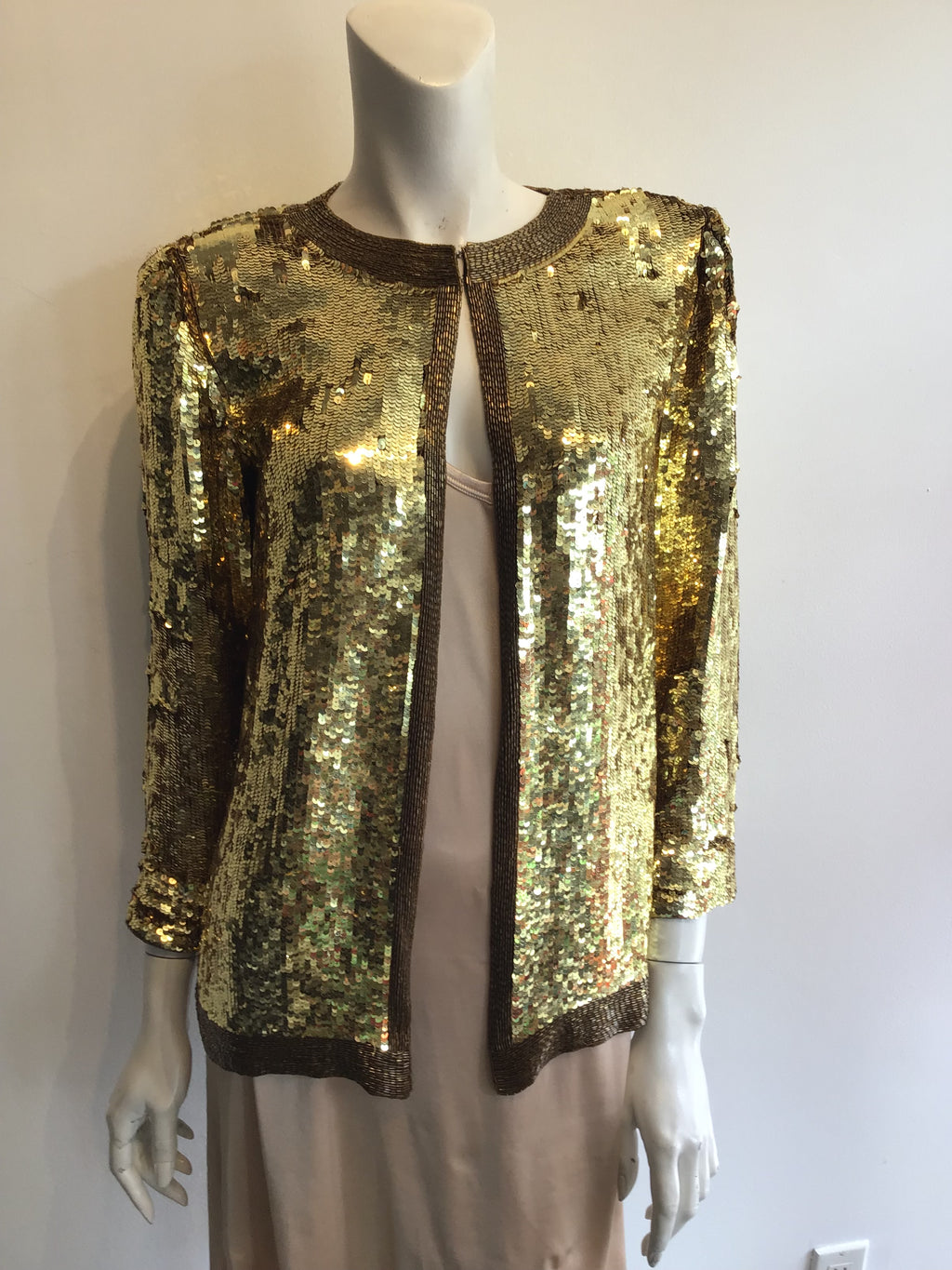 1980’s Gold Sequined  Candlelight by Jamison’s Jacket Size 8