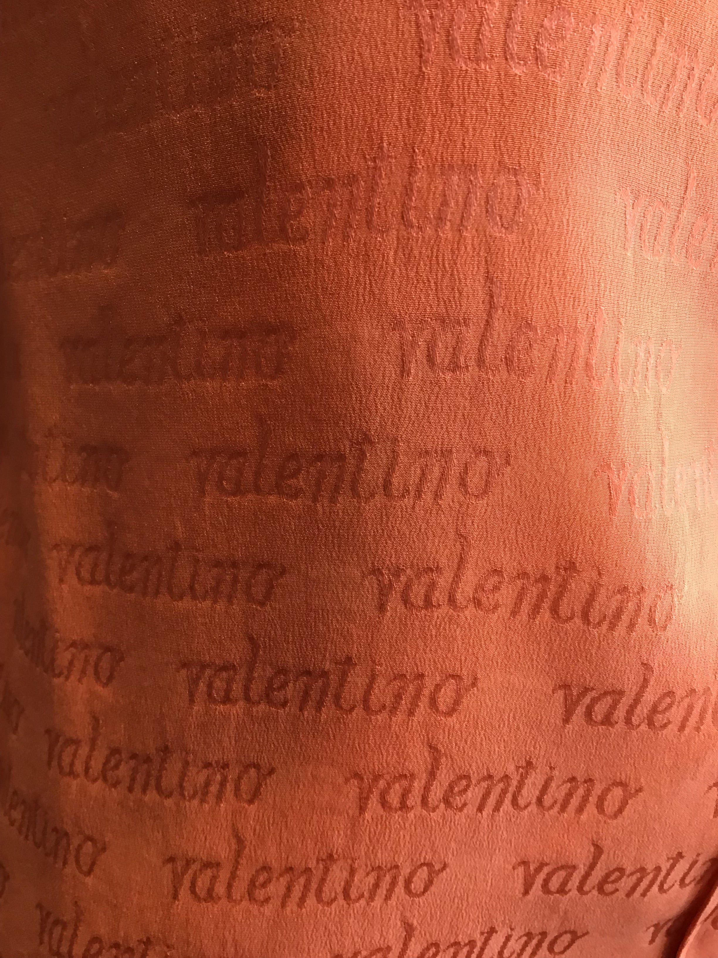 1970’s Valentino Orange Silk Blouse Size 6