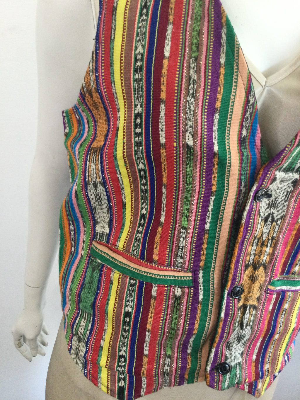 1970s Ctoon Multicolor VestSize 8