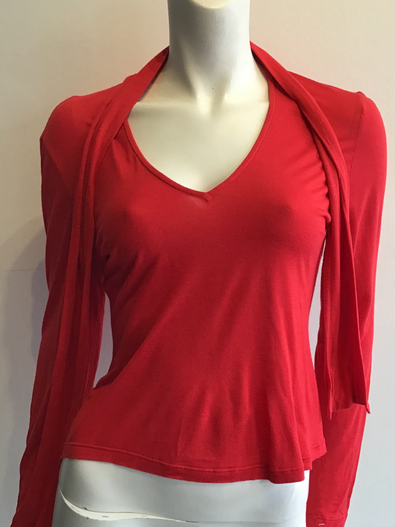 1990’s Versace Red Silk/ Viscose Blouse Size 4