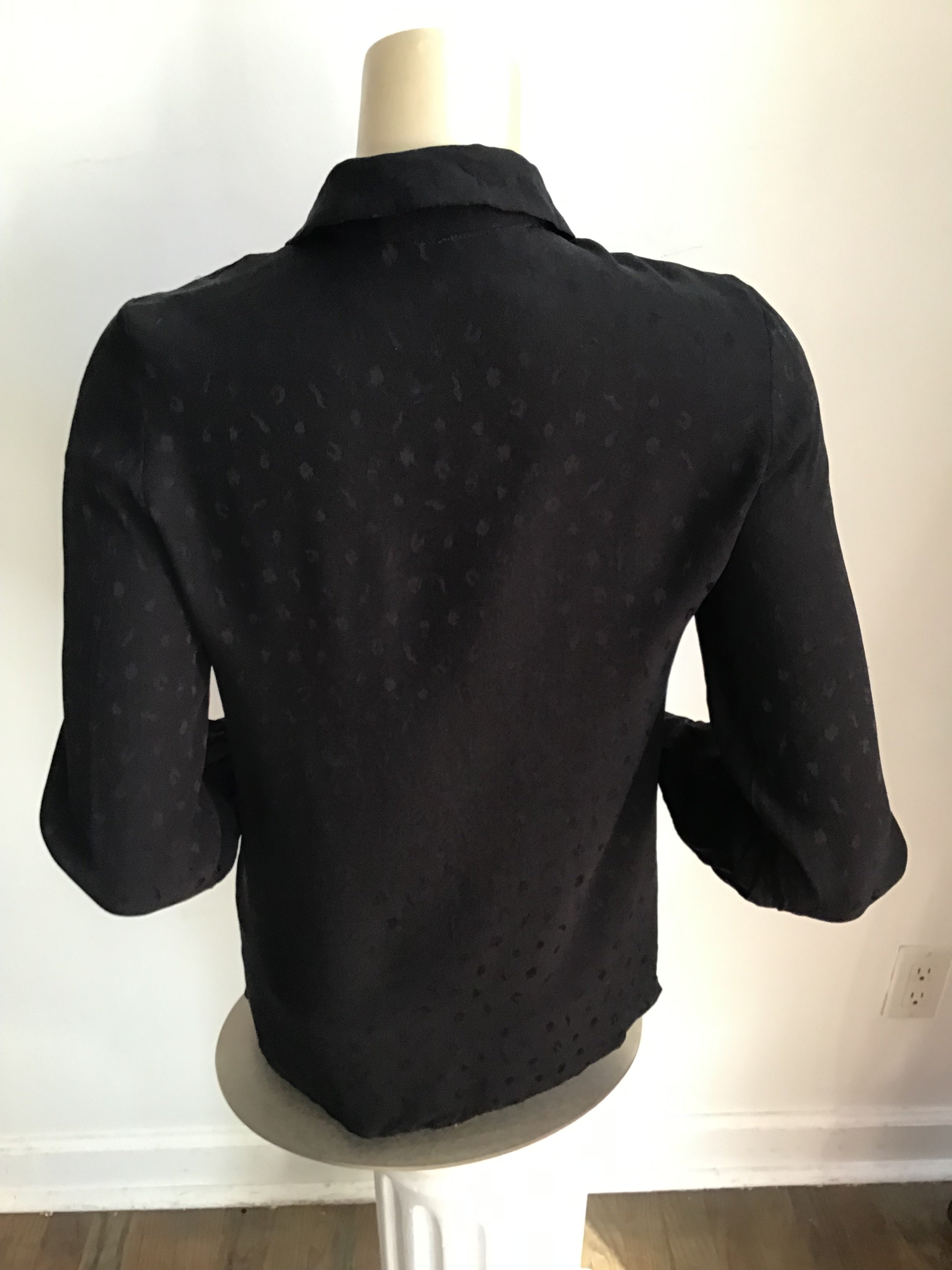 1970’s Black Silk Valentino Shirt Size 4