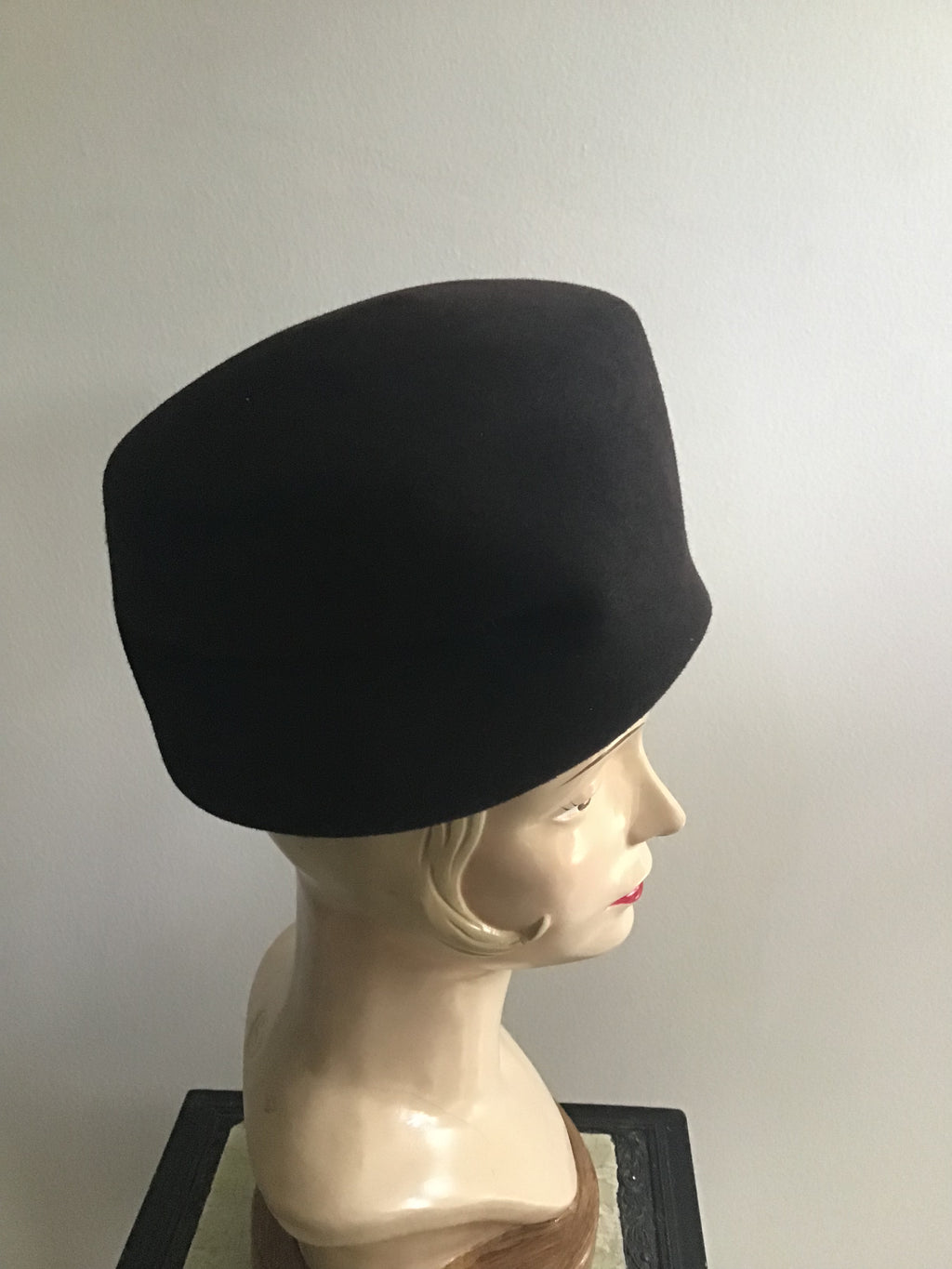 1960s Adolfo II Brown Toque Hat