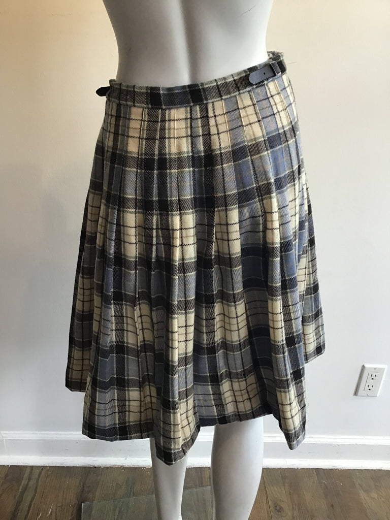1960’s Wool Plaid Kilt Skirt Size 6
