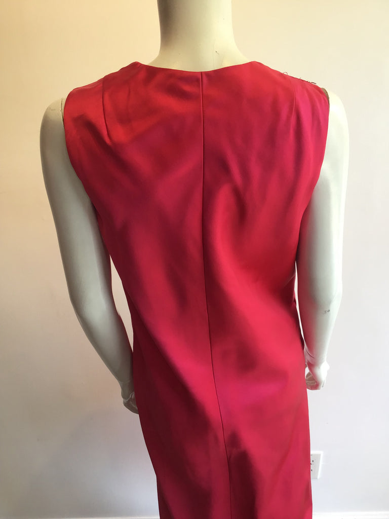 1960’s Raspberry Pink Silk Satin Evening Gown Size 4