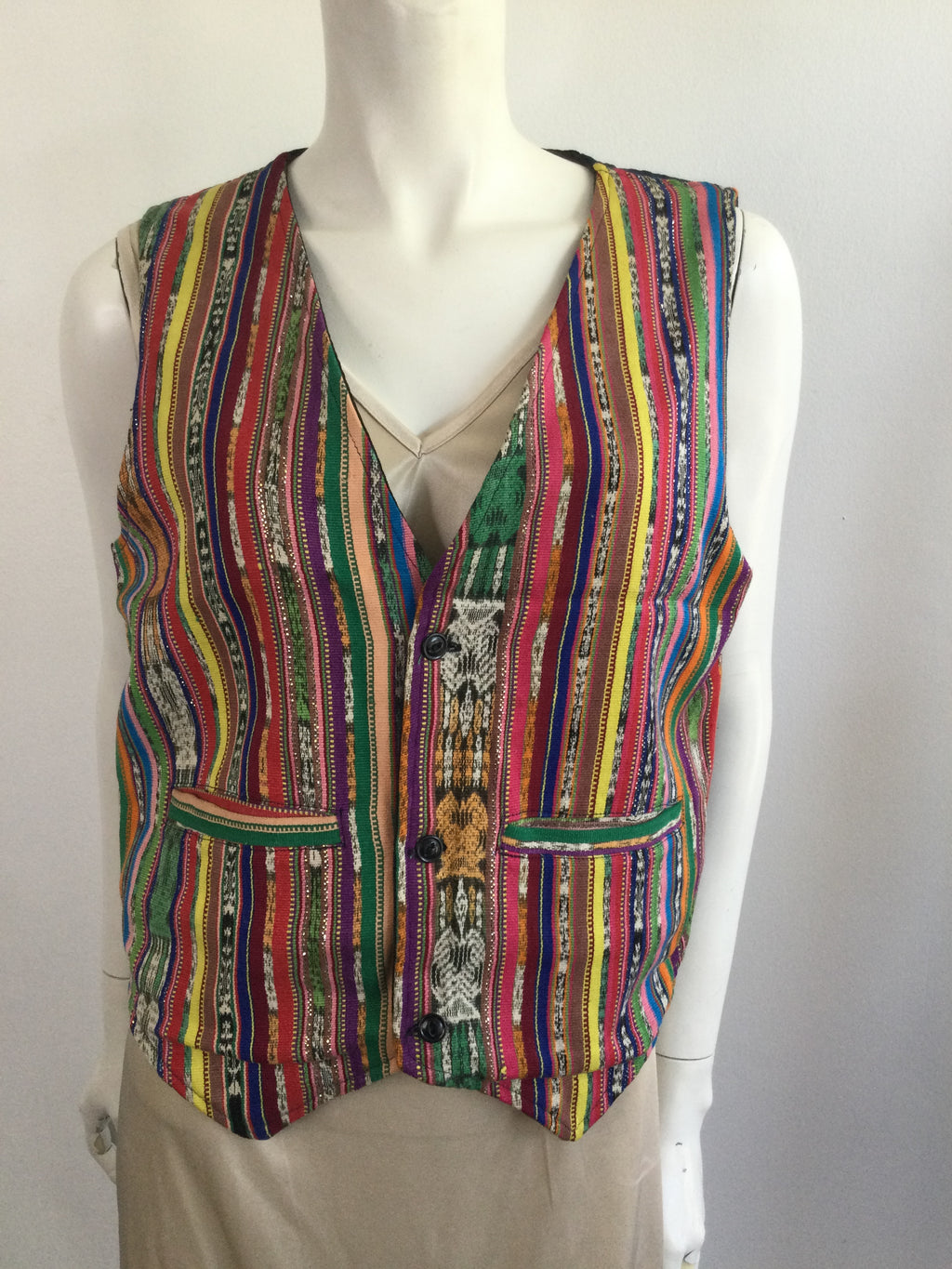 1970s Ctoon Multicolor VestSize 8