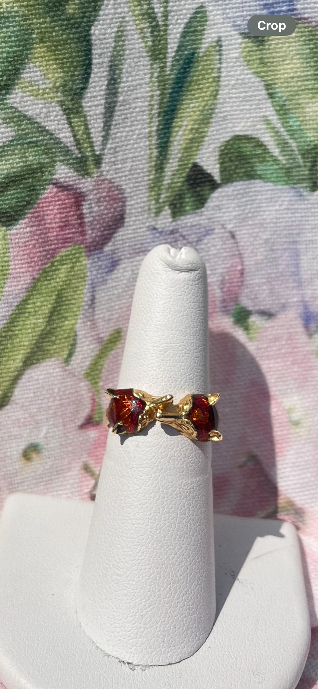 14K FOX HEAD RING