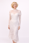 Edwardian Lace Dress White Cotton Dress, Women's Costume Rental