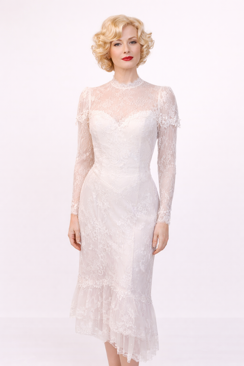 Edwardian Lace Dress White Cotton Dress, Women's Costume Rental