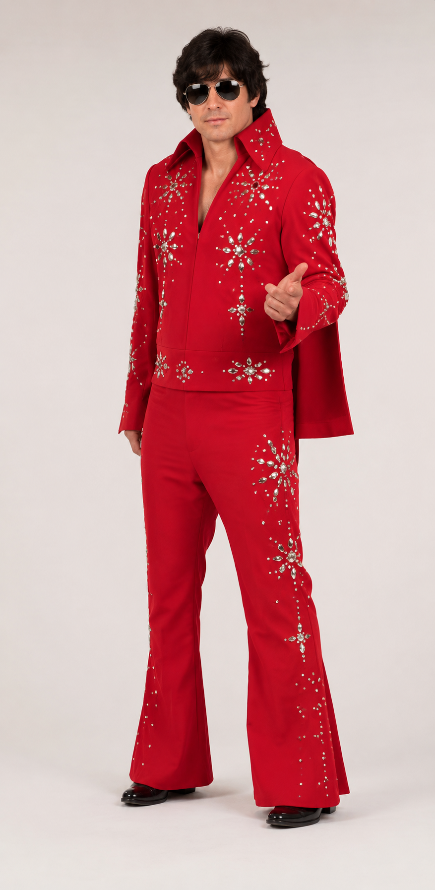Elvis Red Two Piece Suit 1960’s Men’s Costume Renta