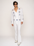 Elvis Two Piece White Costume with Diamond Studs 1960’s Men’s Costume Rental
