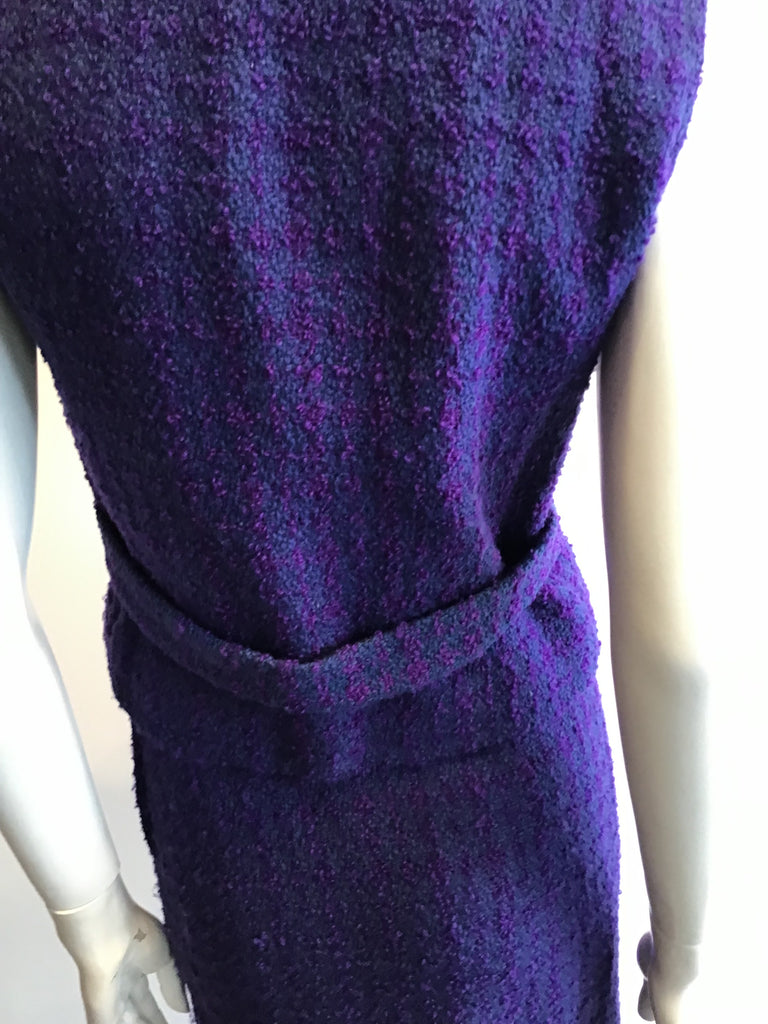 1960’s Wool Purple Wool Bouclé Sybil Connolly 3 Piece Suit Size 2