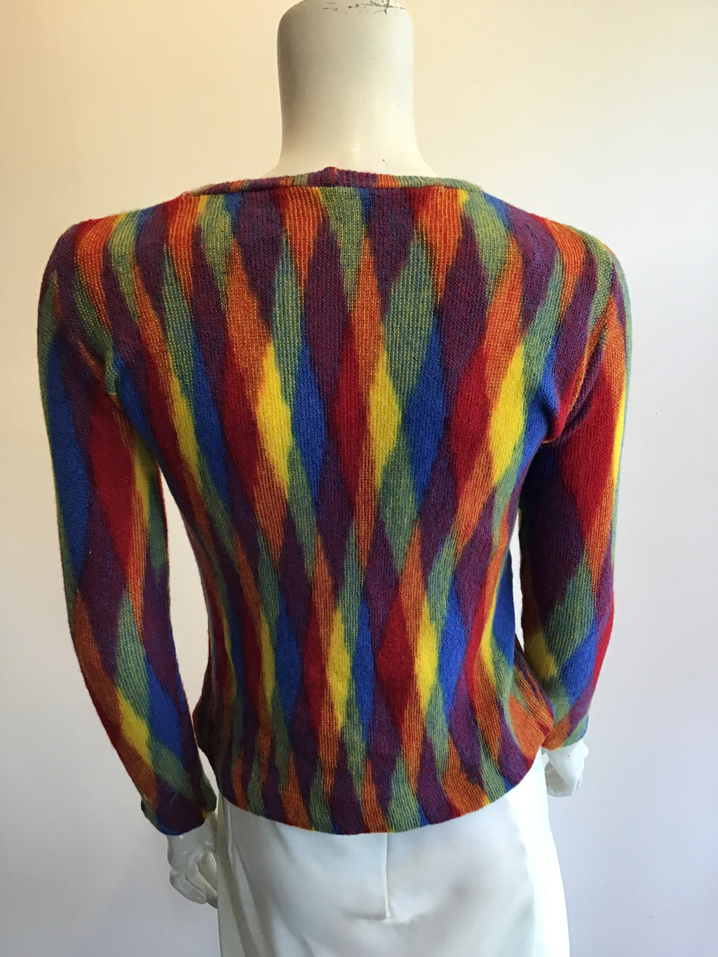 1970’s Halston Wool Rainbow Sweater Size 6