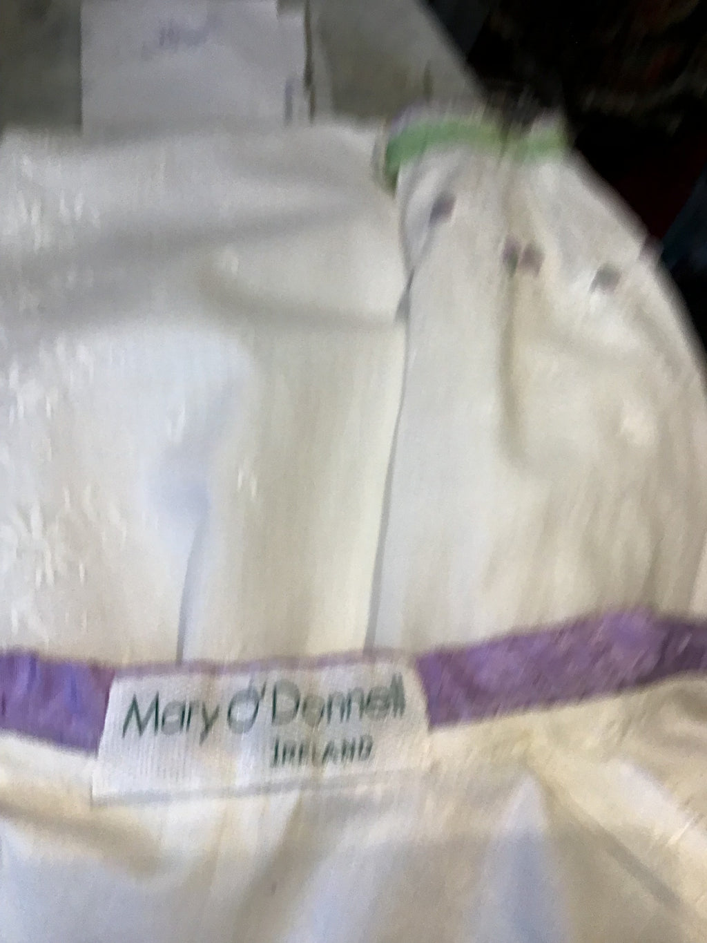 1970’s White Cotton Mary O’Donnell Embroidered Day Dress Size 4
