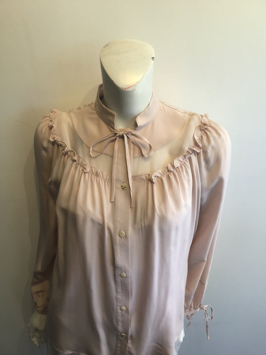 2000 Silk Dusty Rose Peter O’Brien Blouse Size8
