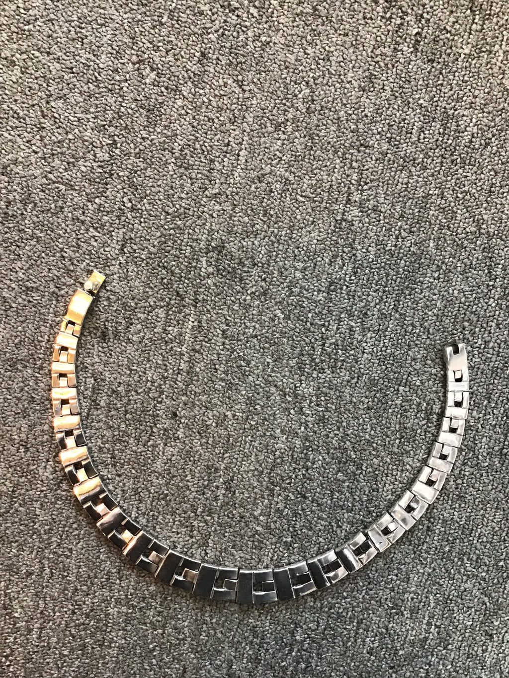 Vintage 1980s Mexican Sterling Collar Necklace