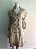 1980’s Cream Linen and Lace Coat Dress Size 8