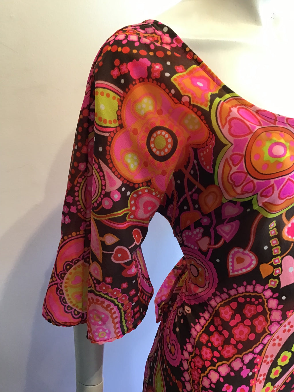 1960’s Multicolored Mr B Polyester Dress Size 8