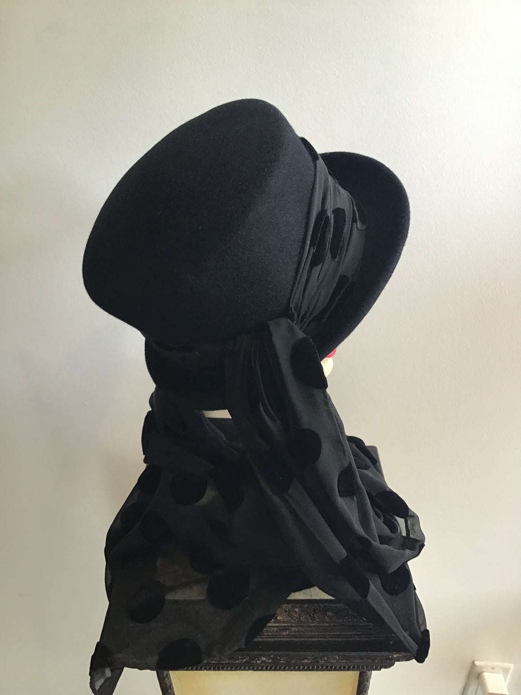 1990s Kōkin Black Hat with Scarf