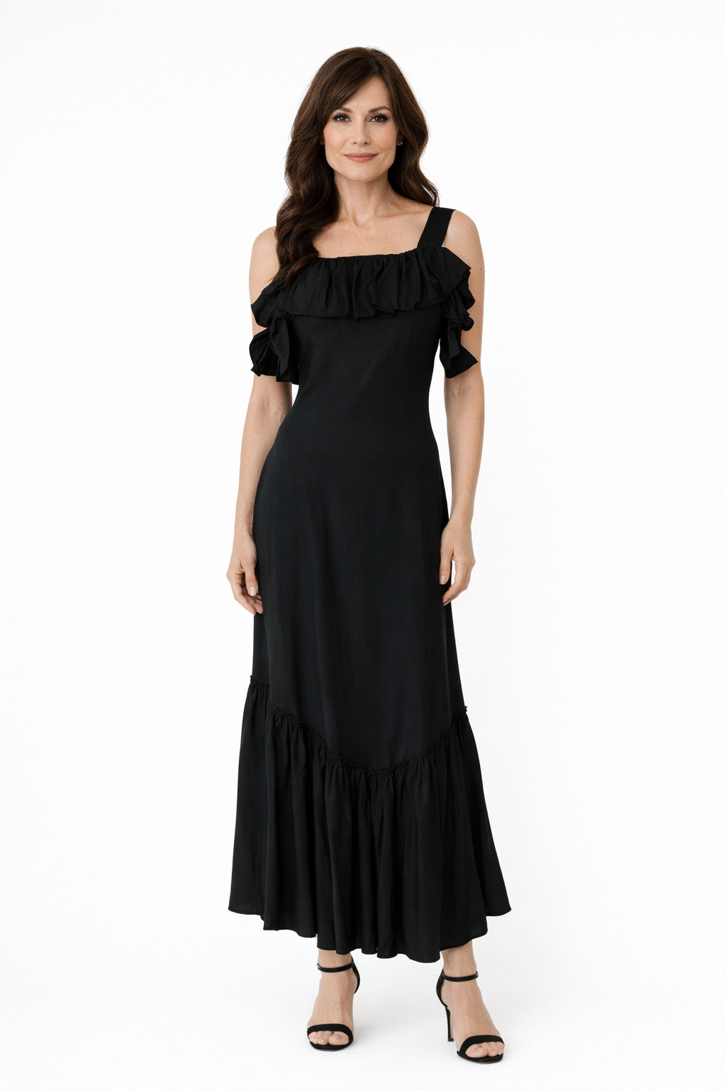 1930's Black Silk Taffetta Evening Gown size 4/5