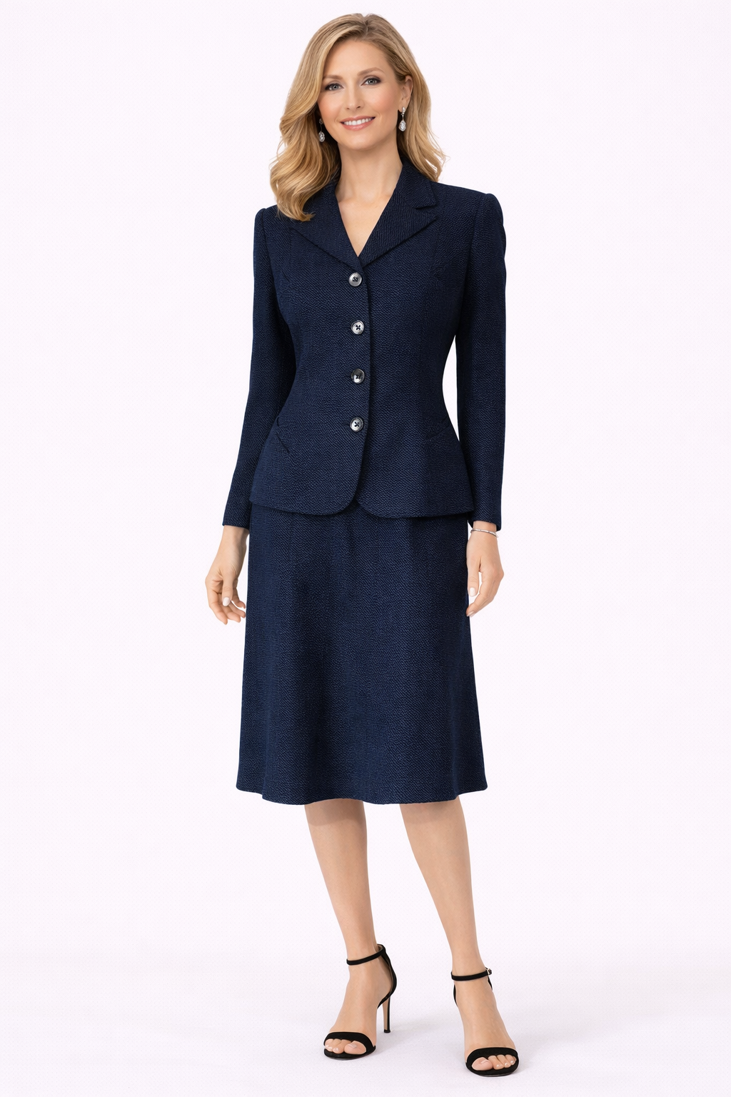 1950's Best and Co Blue Wool Suit-size 6/7