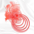 Feather Mesh Flower Fascinator with Headband